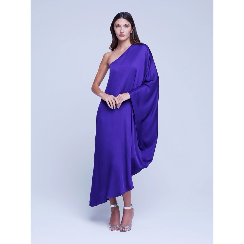 L’Agence Selena one shoulder maxi dress
